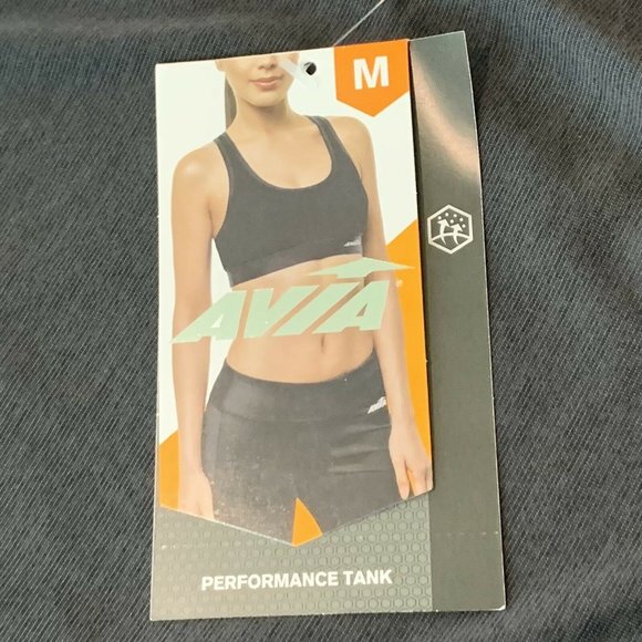 Avia Womens Performance Tank Medium 8-10 New with Tags Black Activewear Yoga - Picture 8 of 9